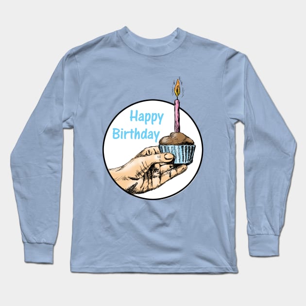 Happy Birthday Long Sleeve T-Shirt by rachelsfinelines